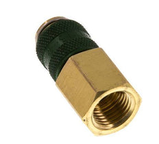 Brass DN 5 Green Air Coupling Socket G 1/4 inch Female