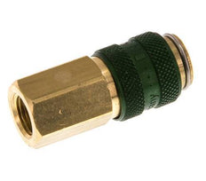 Brass DN 5 Green Air Coupling Socket G 1/8 inch Female
