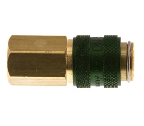 Brass DN 5 Green Air Coupling Socket G 1/8 inch Female