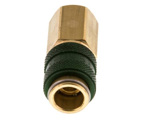 Brass DN 5 Green Air Coupling Socket G 1/8 inch Female