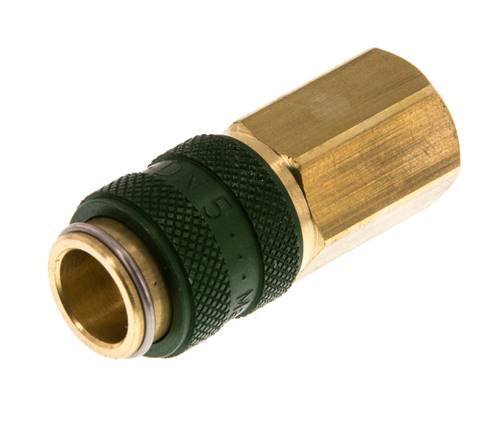 Brass DN 5 Green Air Coupling Socket G 1/8 inch Female