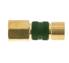 Brass DN 5 Green-Coded Air Coupling Socket G 1/4 inch Female