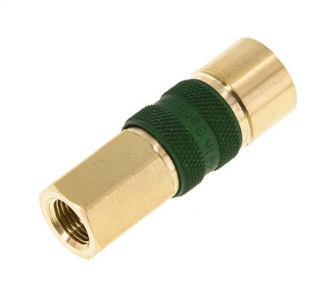 Brass DN 5 Green-Coded Air Coupling Socket G 1/8 inch Female