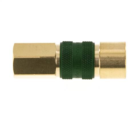 Brass DN 5 Green-Coded Air Coupling Socket G 1/8 inch Female