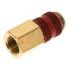Brass DN 5 Red Air Coupling Socket G 1/4 inch Female