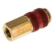 Brass DN 5 Red Air Coupling Socket G 1/8 inch Female