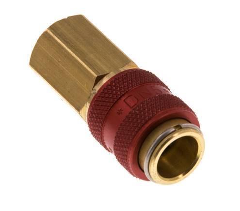 Brass DN 5 Red Air Coupling Socket G 1/8 inch Female