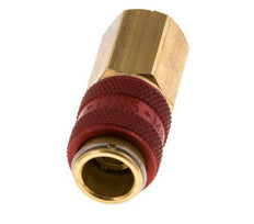 Brass DN 5 Red Air Coupling Socket G 1/8 inch Female