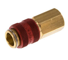 Brass DN 5 Red Air Coupling Socket G 1/8 inch Female