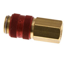 Brass DN 5 Red Air Coupling Socket G 1/8 inch Female