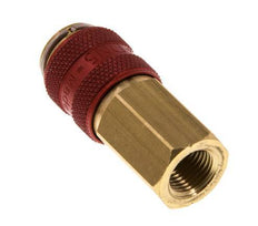 Brass DN 5 Red Air Coupling Socket G 1/8 inch Female