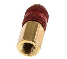 Brass DN 5 Red Air Coupling Socket G 1/8 inch Female