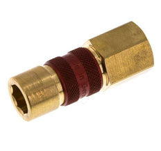 Brass DN 5 Red-Coded Air Coupling Socket G 1/4 inch Female