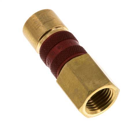 Brass DN 5 Red-Coded Air Coupling Socket G 1/4 inch Female