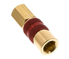 Brass DN 5 Red-Coded Air Coupling Socket G 1/8 inch Female