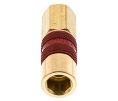 Brass DN 5 Red-Coded Air Coupling Socket G 1/8 inch Female
