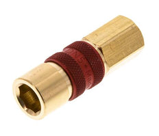 Brass DN 5 Red-Coded Air Coupling Socket G 1/8 inch Female