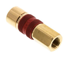 Brass DN 5 Red-Coded Air Coupling Socket G 1/8 inch Female