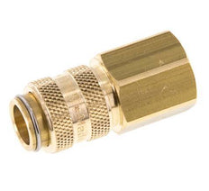 Brass DN 5 Air Coupling Socket G 1/4 inch Female Double Shut-Off