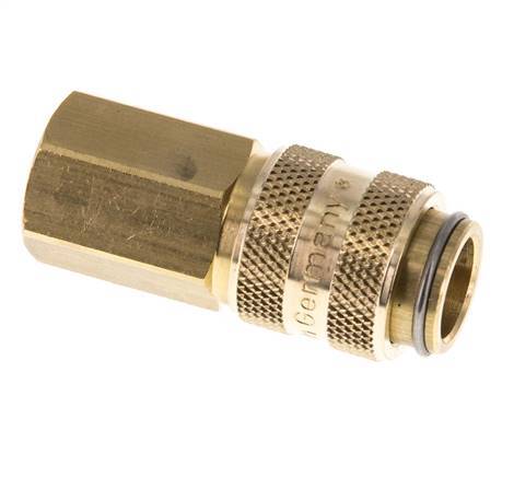 Brass DN 5 Air Coupling Socket G 1/8 inch Female Double Shut-Off