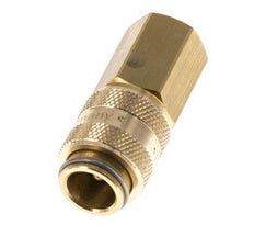 Brass DN 5 Air Coupling Socket G 1/8 inch Female Double Shut-Off