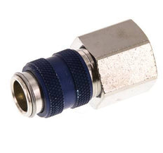 Nickel-plated Brass DN 5 Blue Air Coupling Socket G 3/8 inch Female Double Shut-Off