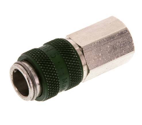 Nickel-plated Brass DN 5 Green Air Coupling Socket G 1/8 inch Female