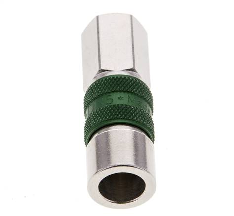 Nickel-plated Brass DN 5 Green-Coded Air Coupling Socket G 1/8 inch Female