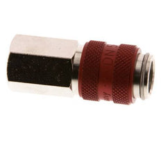 Nickel-plated Brass DN 5 Red Air Coupling Socket G 1/8 inch Female