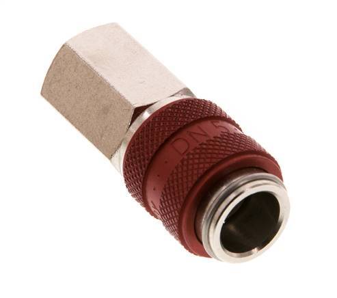 Nickel-plated Brass DN 5 Red Air Coupling Socket G 1/8 inch Female