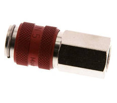 Nickel-plated Brass DN 5 Red Air Coupling Socket G 1/8 inch Female