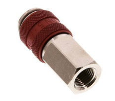 Nickel-plated Brass DN 5 Red Air Coupling Socket G 1/8 inch Female