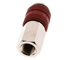 Nickel-plated Brass DN 5 Red Air Coupling Socket G 1/8 inch Female