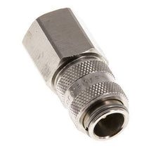 Nickel-plated Brass DN 5 Air Coupling Socket G 1/4 inch Female Double Shut-Off