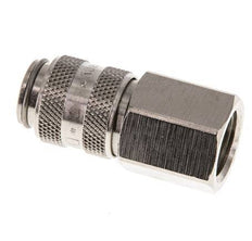 Nickel-plated Brass DN 5 Air Coupling Socket G 1/4 inch Female Double Shut-Off