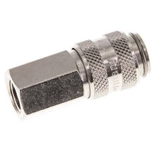 Nickel-plated Brass DN 5 Air Coupling Socket G 1/8 inch Female Double Shut-Off