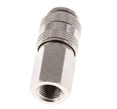 Nickel-plated Brass DN 5 Air Coupling Socket G 1/8 inch Female Double Shut-Off