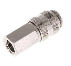 Nickel-plated Brass DN 5 Air Coupling Socket G 1/8 inch Female Double Shut-Off