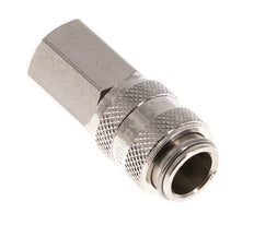 Nickel-plated Brass DN 5 Air Coupling Socket G 1/8 inch Female Double Shut-Off