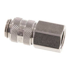 Stainless steel DN 5 Air Coupling Socket G 1/4 inch Female Double Shut-Off