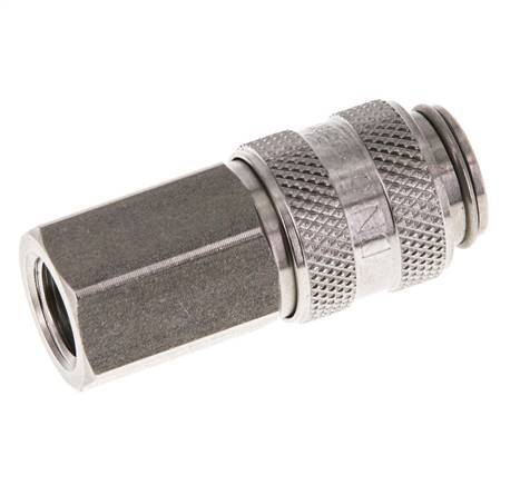 Stainless steel DN 5 Air Coupling Socket G 1/8 inch Female Double Shut-Off