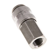 Stainless steel DN 5 Air Coupling Socket G 1/8 inch Female Double Shut-Off