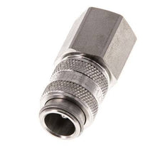 Stainless Steel 316L DN 5 Air Coupling Socket G 1/4 inch Female Double Shut-Off