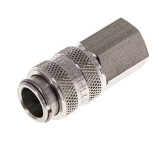 Stainless Steel 316L DN 5 Air Coupling Socket G 1/8 inch Female Double Shut-Off
