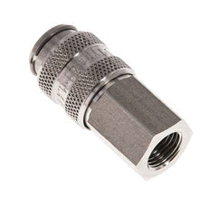 Stainless Steel 316L DN 5 Air Coupling Socket G 1/8 inch Female Double Shut-Off