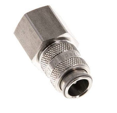 Stainless Steel 316L DN 5 Air Coupling Socket G 3/8 inch Female Double Shut-Off
