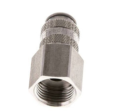 Stainless Steel 316L DN 5 Air Coupling Socket G 3/8 inch Female Double Shut-Off