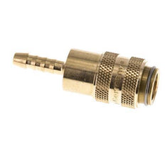 Brass DN 5 Air Coupling Socket 4 mm Hose Pillar