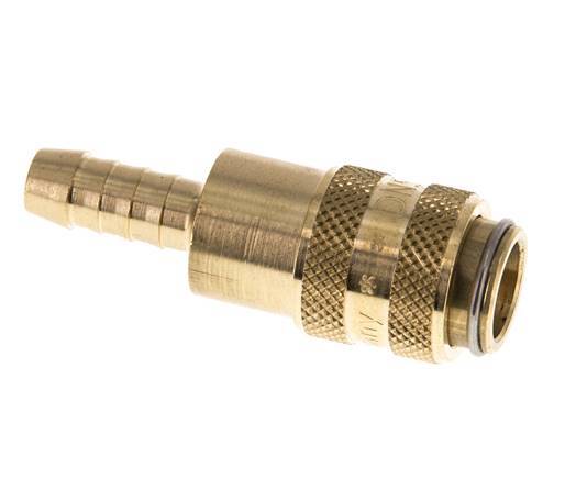 Brass DN 5 Air Coupling Socket 6 mm Hose Pillar