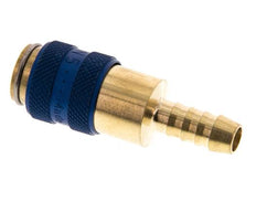 Brass DN 5 Blue Air Coupling Socket 6 mm Hose Pillar